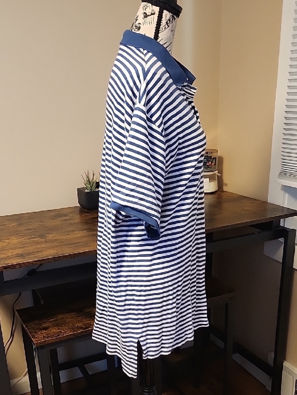 Ralph Lauren Blue & White Striped Polo - Picture 6 of 7